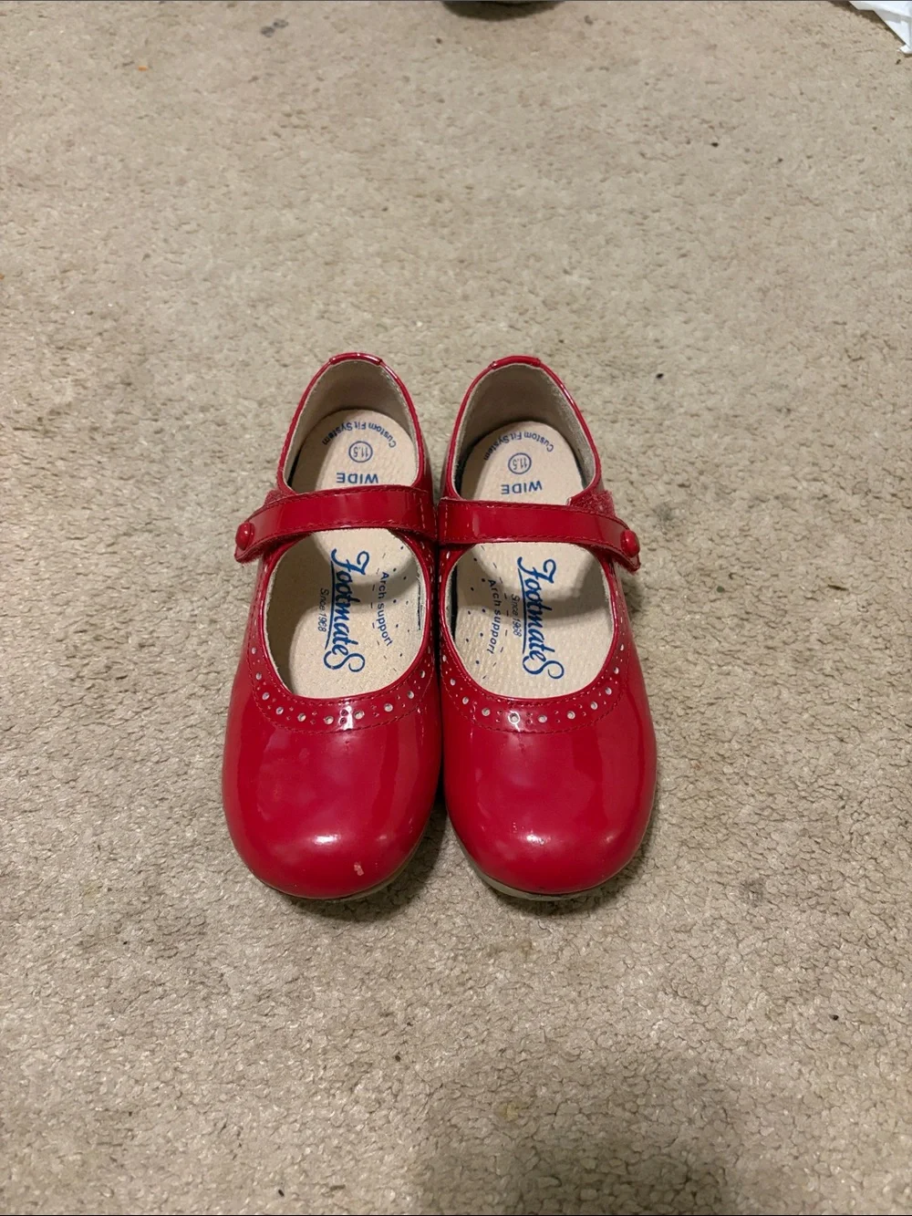 FootMates Red Patent Mary Jane Girls' Dress Shoes